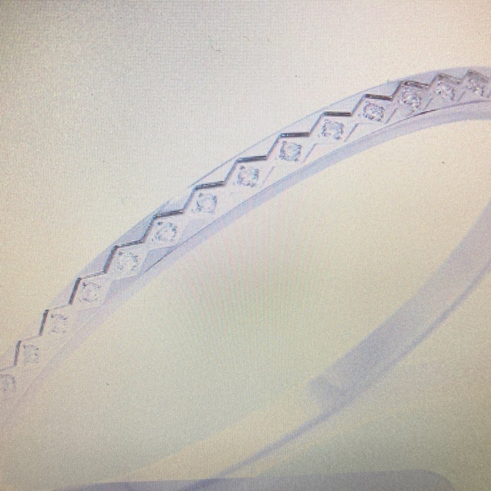 Antian Accessories™ Stainless Steel Silver Plated Zirconia Bangle Bracelet